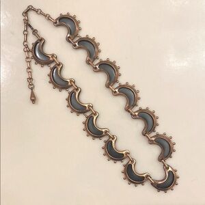 Renoir Copper/Black Scalloped Necklace
